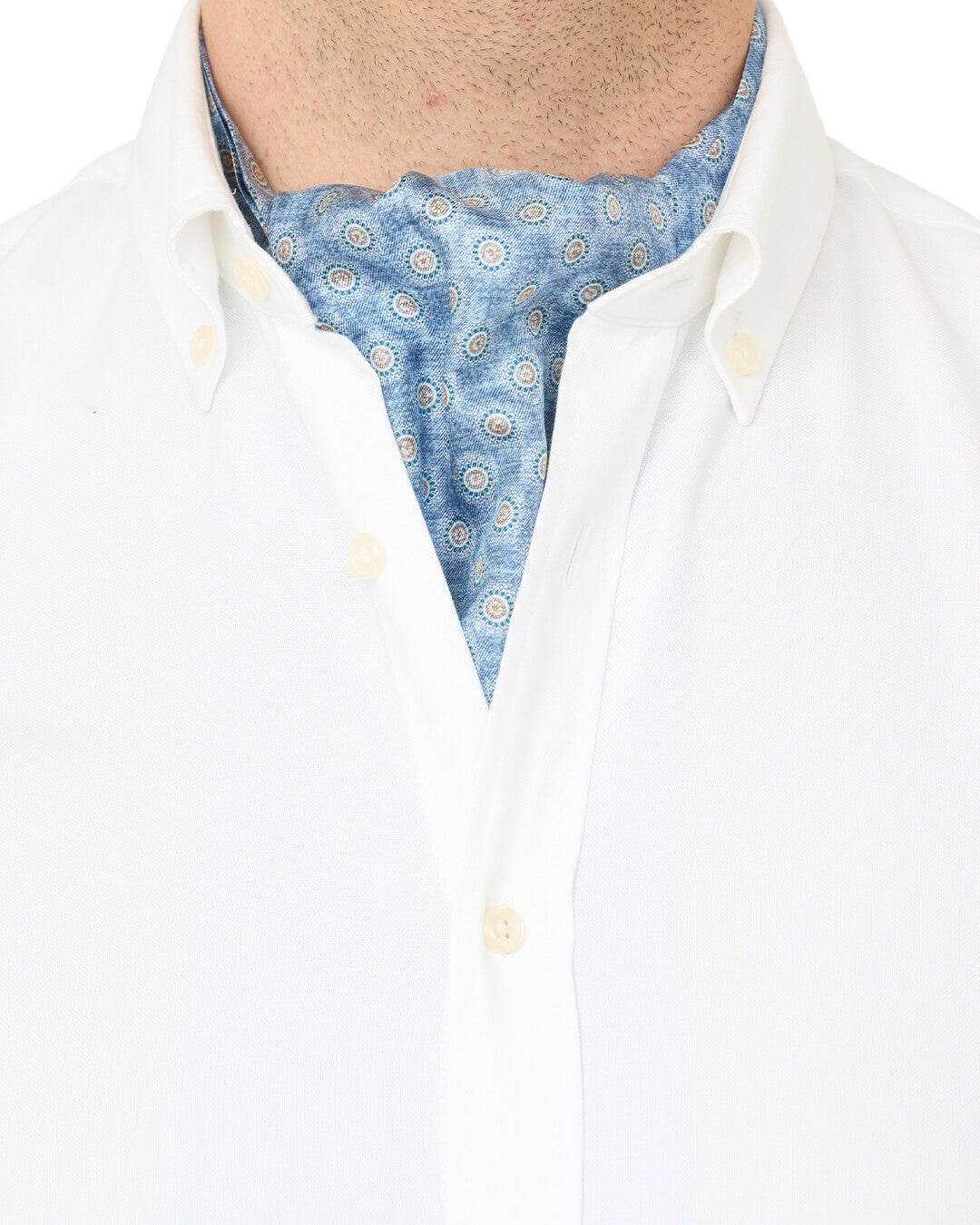 Blue Medallions Cravat