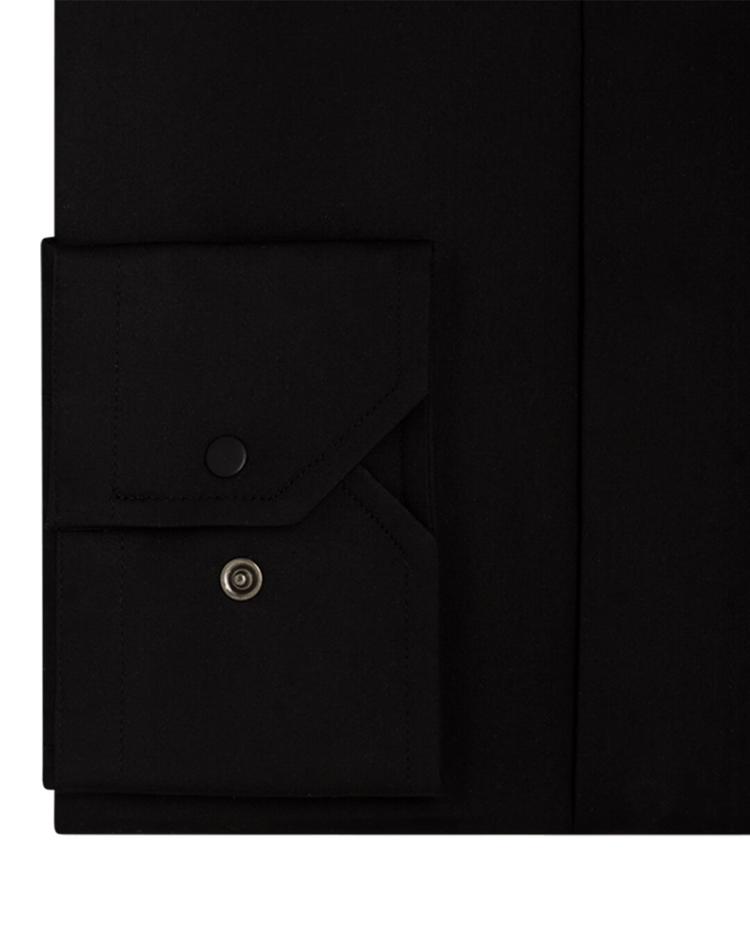 Black Mercerised Plain Slim Fit Traditional Wing Collar Evening Shirt