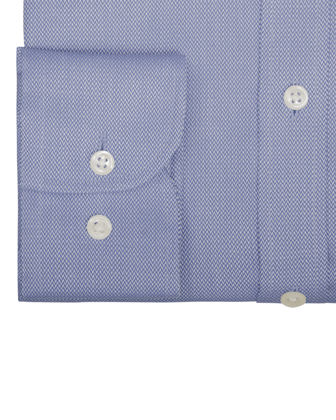 Mid Blue Chevron Slim Fit Cutaway Collar Shirt