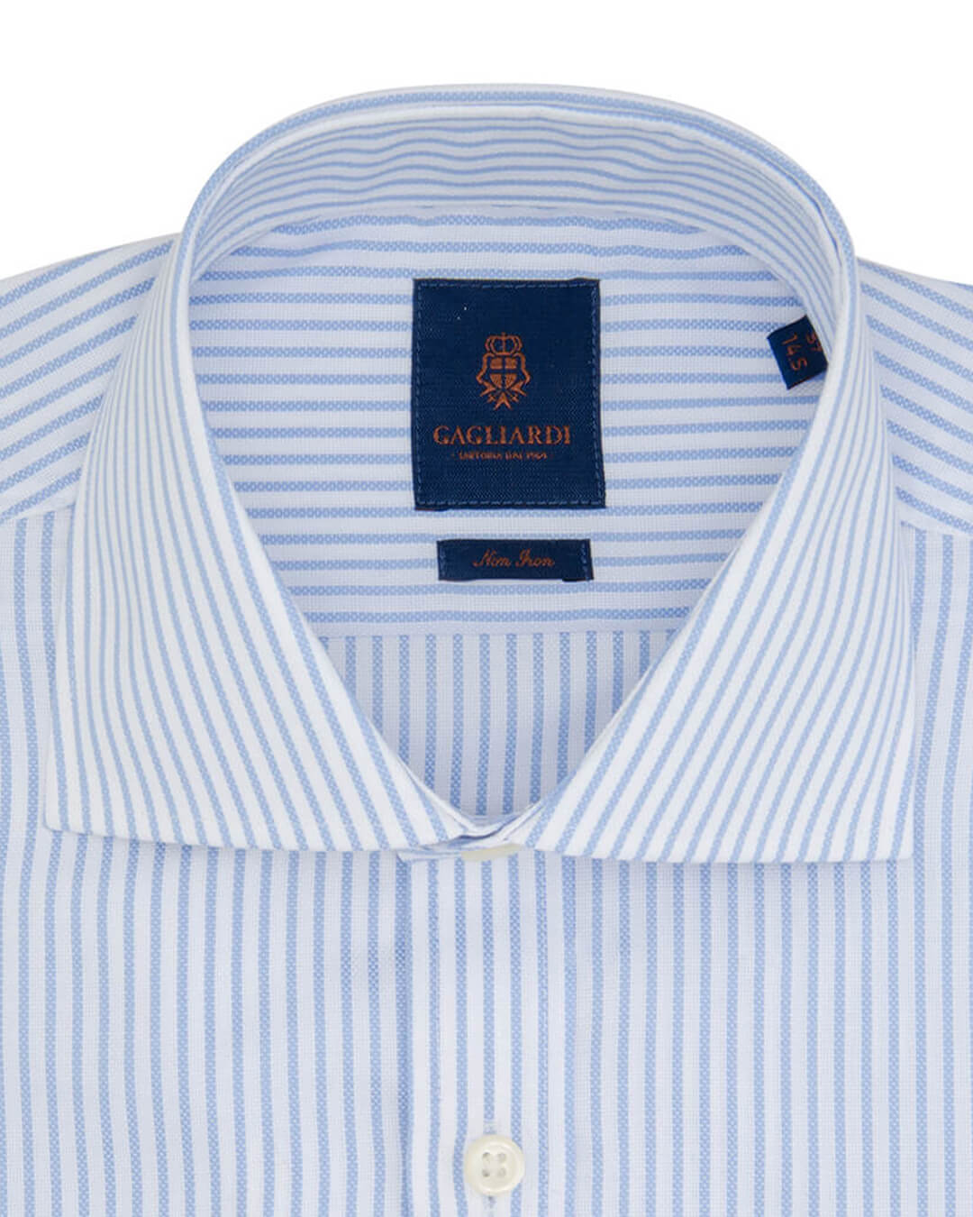 Slim Fit Sky Bengal Stripe Non Iron Oxford Cotton Shirt