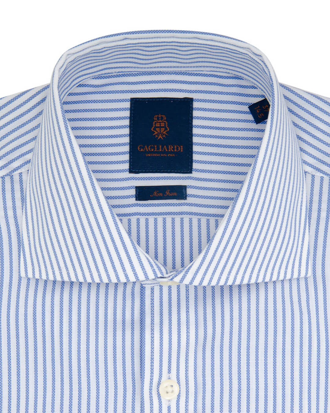 Slim Fit Blue Bengal Stripe Non Iron Oxford Cotton Shirt