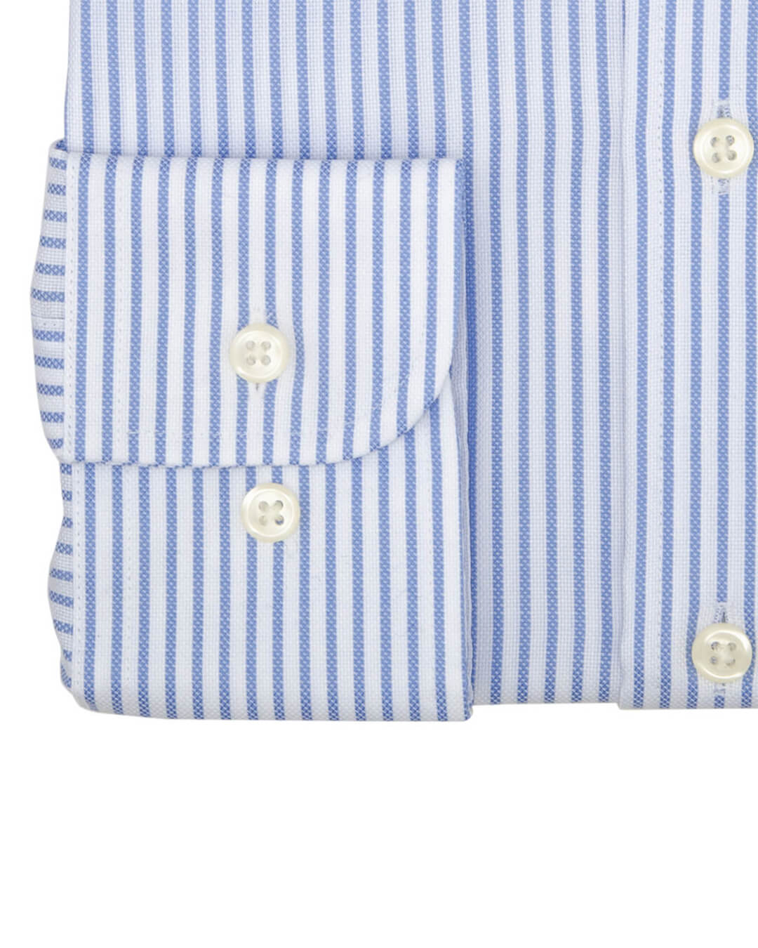 Slim Fit Blue Bengal Stripe Non Iron Oxford Cotton Shirt