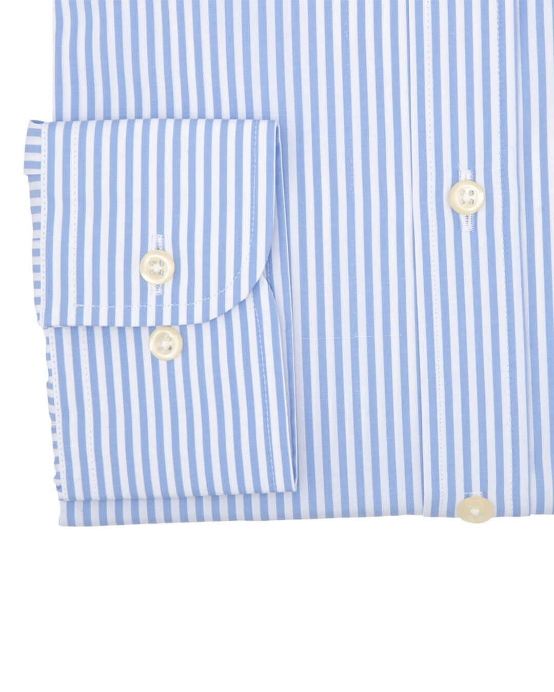 Slim Fit Sky Bengal Stripe Poplin Cotton Shirt