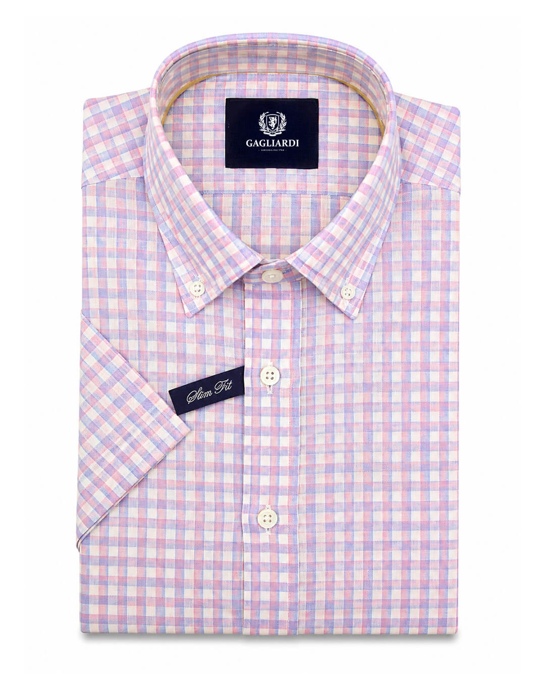 White Sky & Pink Check Shirt