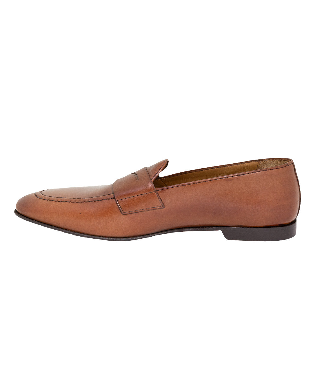 Tan Made in Italy Penny Loafers