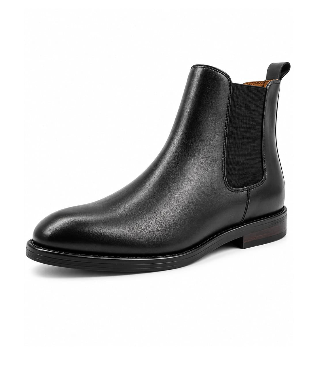 Gagliardi Black Boots Chelsea Leather Stud Sole