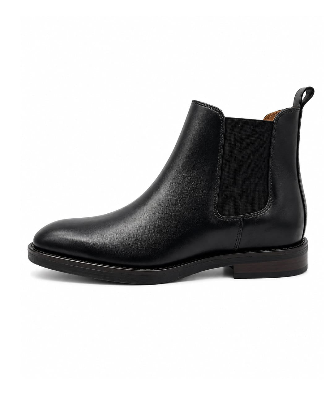 Gagliardi Black Boots Chelsea Leather Stud Sole