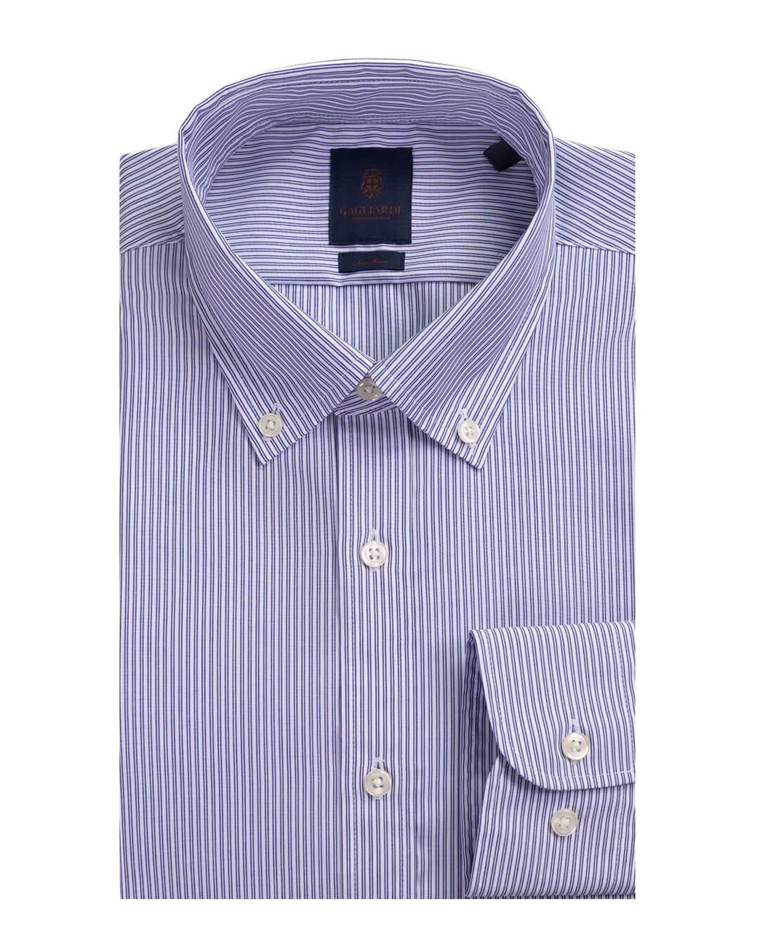 Gagliardi Navy Twin Stripe Non Iron Button Down Shirt
