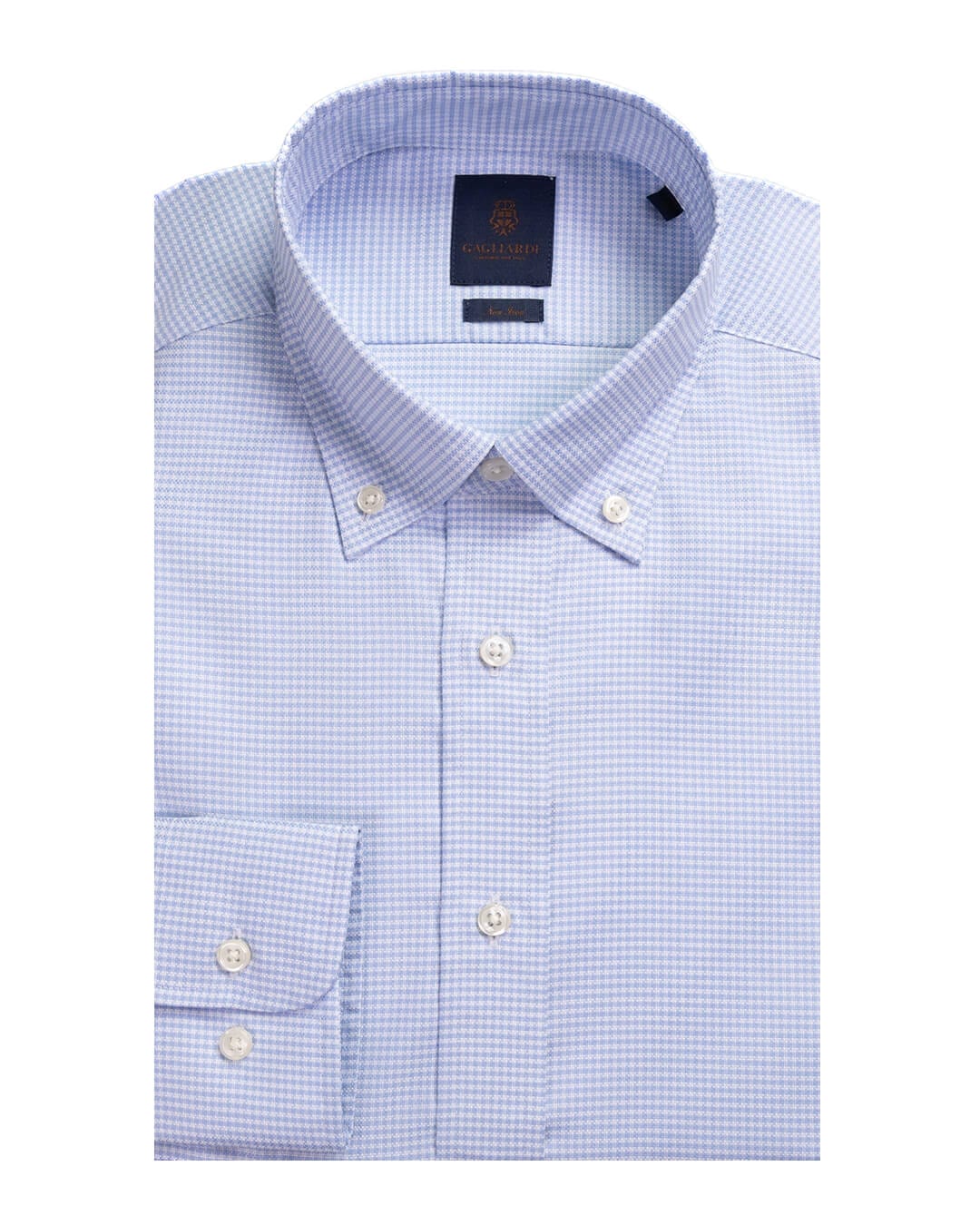 Gagliardi Sky Puppytooth Non Iron Button Down Shirt