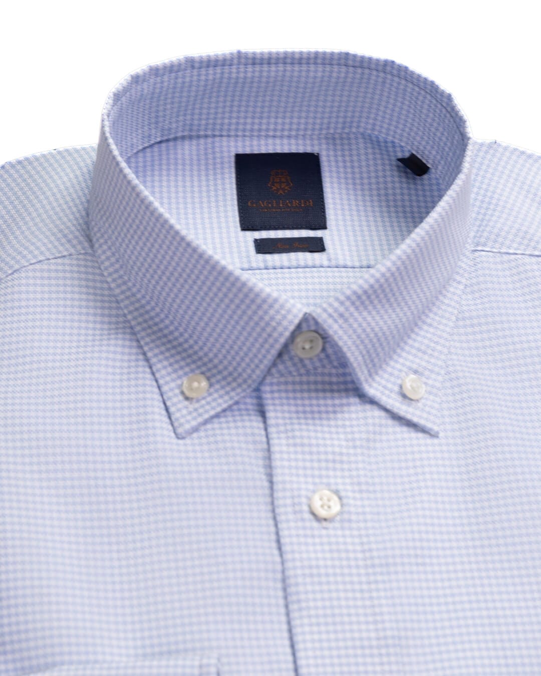 Gagliardi Sky Puppytooth Non Iron Button Down Shirt