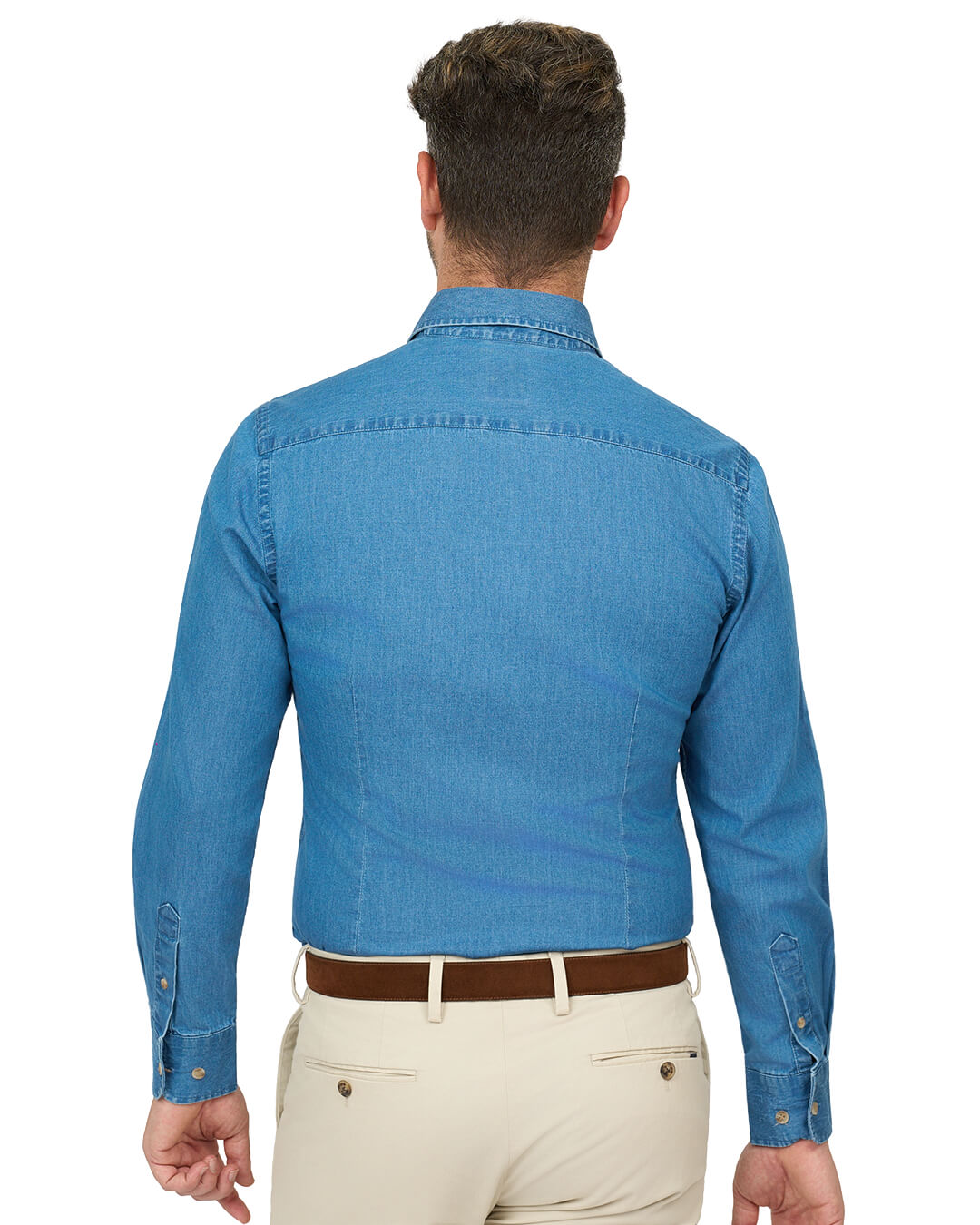 Gagliardi Blue Shirt Denim Button Down