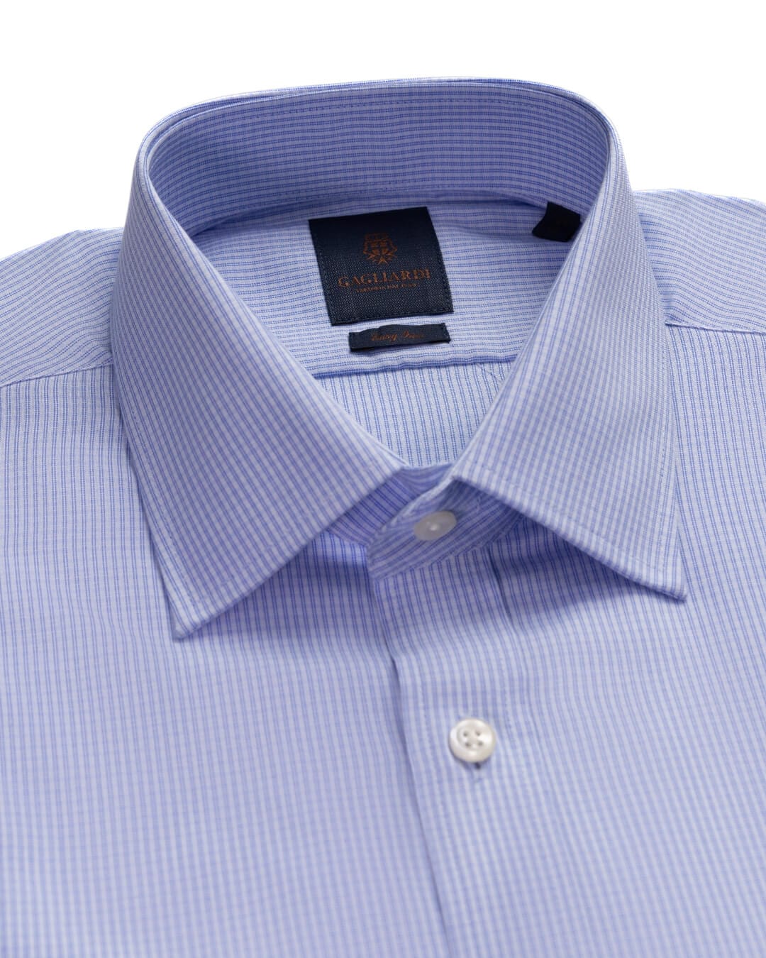 Gagliardi Blue Micro Stripe Easy Iron Shirt
