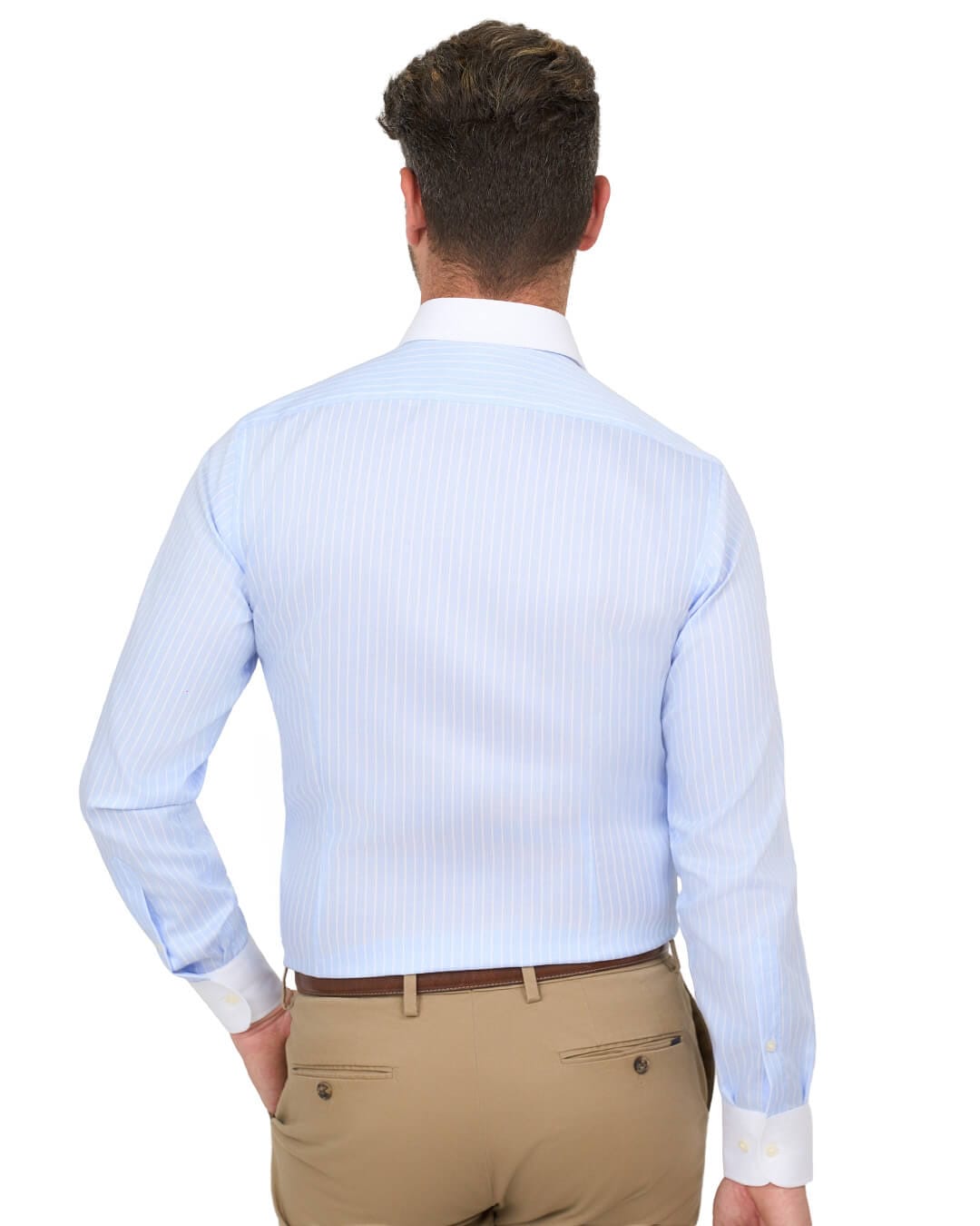 Gagliardi Sky Shirt Non Iron Winchester Stripe