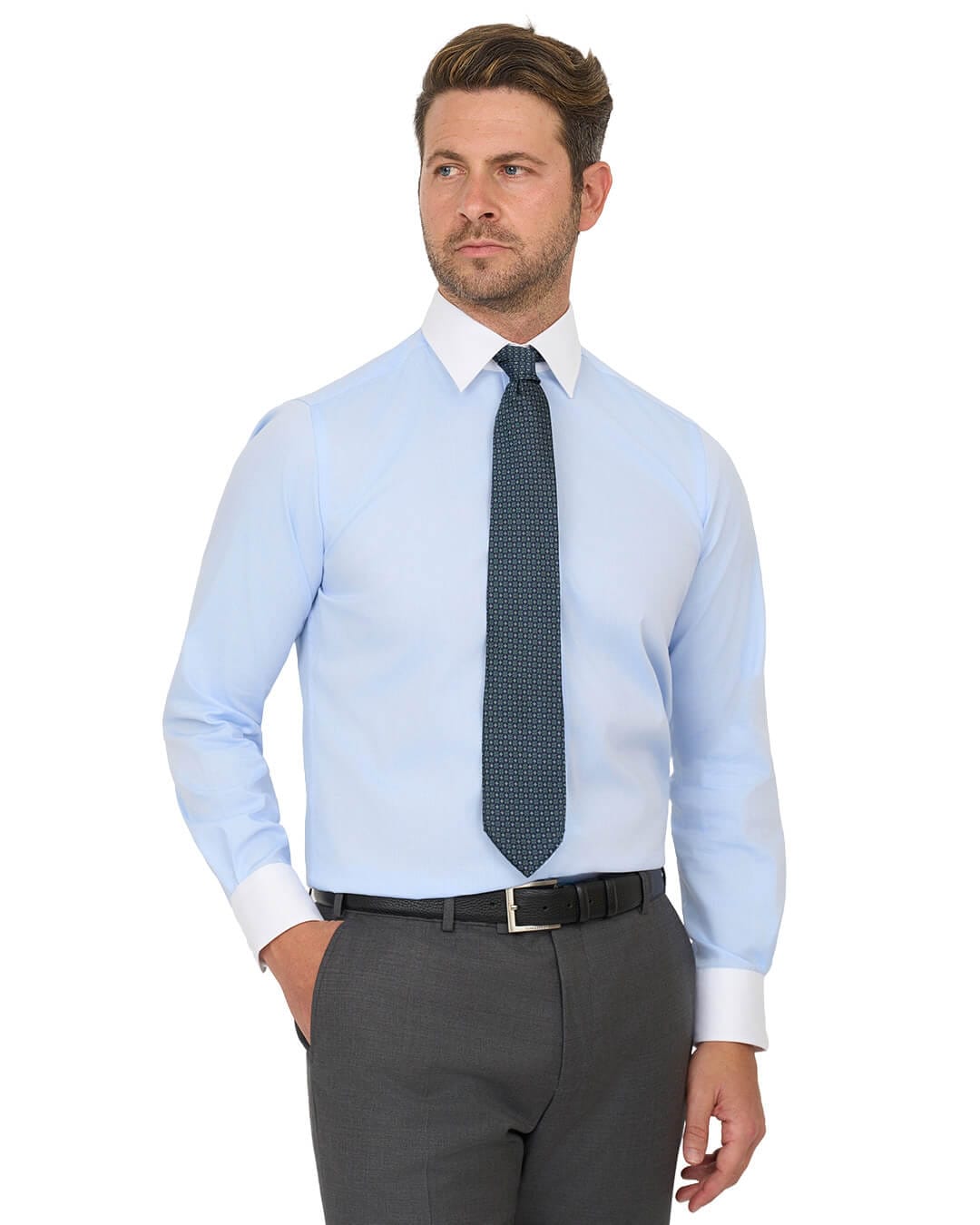 Gagliardi Sky Shirt Easy Iron Winchester Oxford