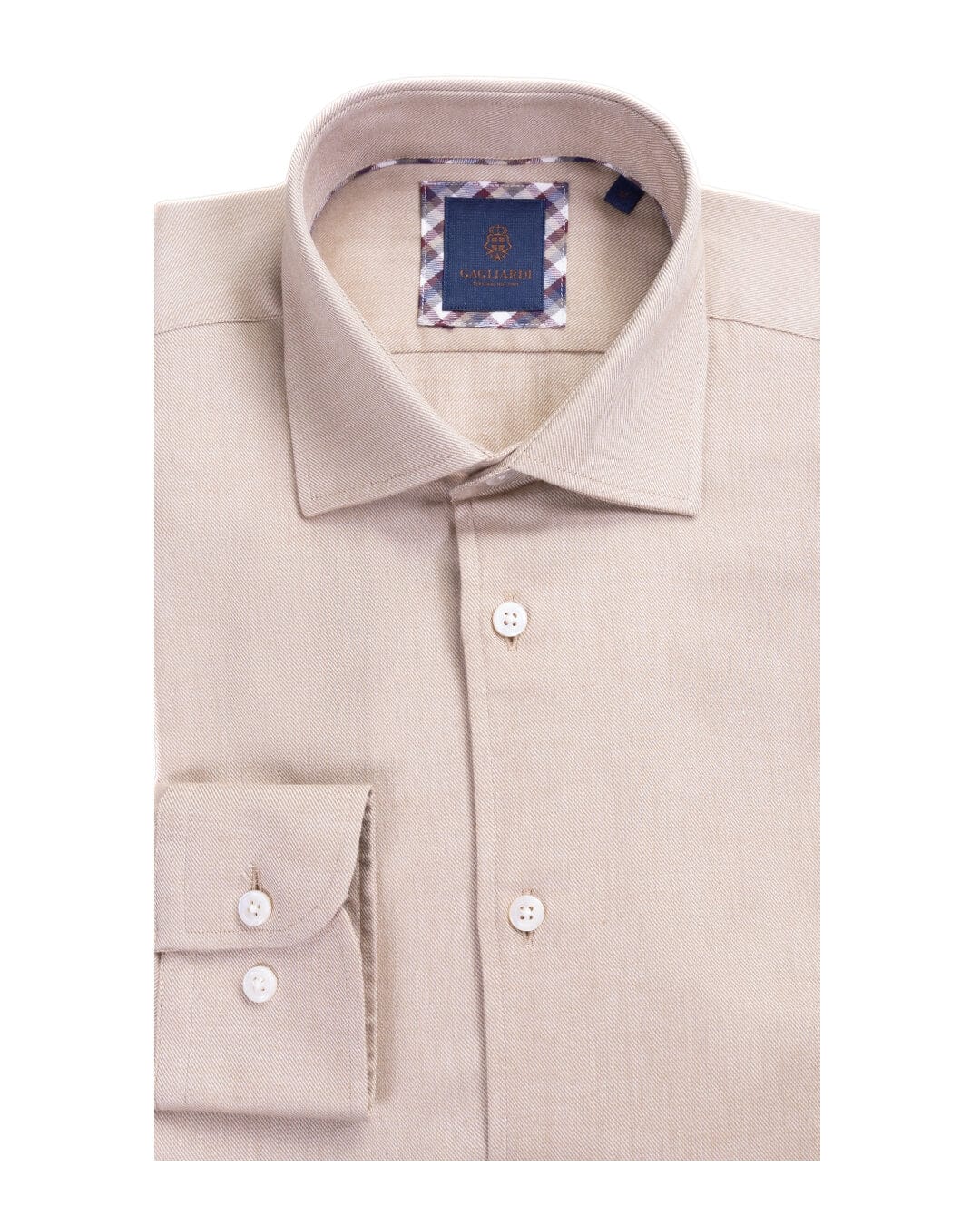 Gagliardi Beige Brushed Cotton Shirt