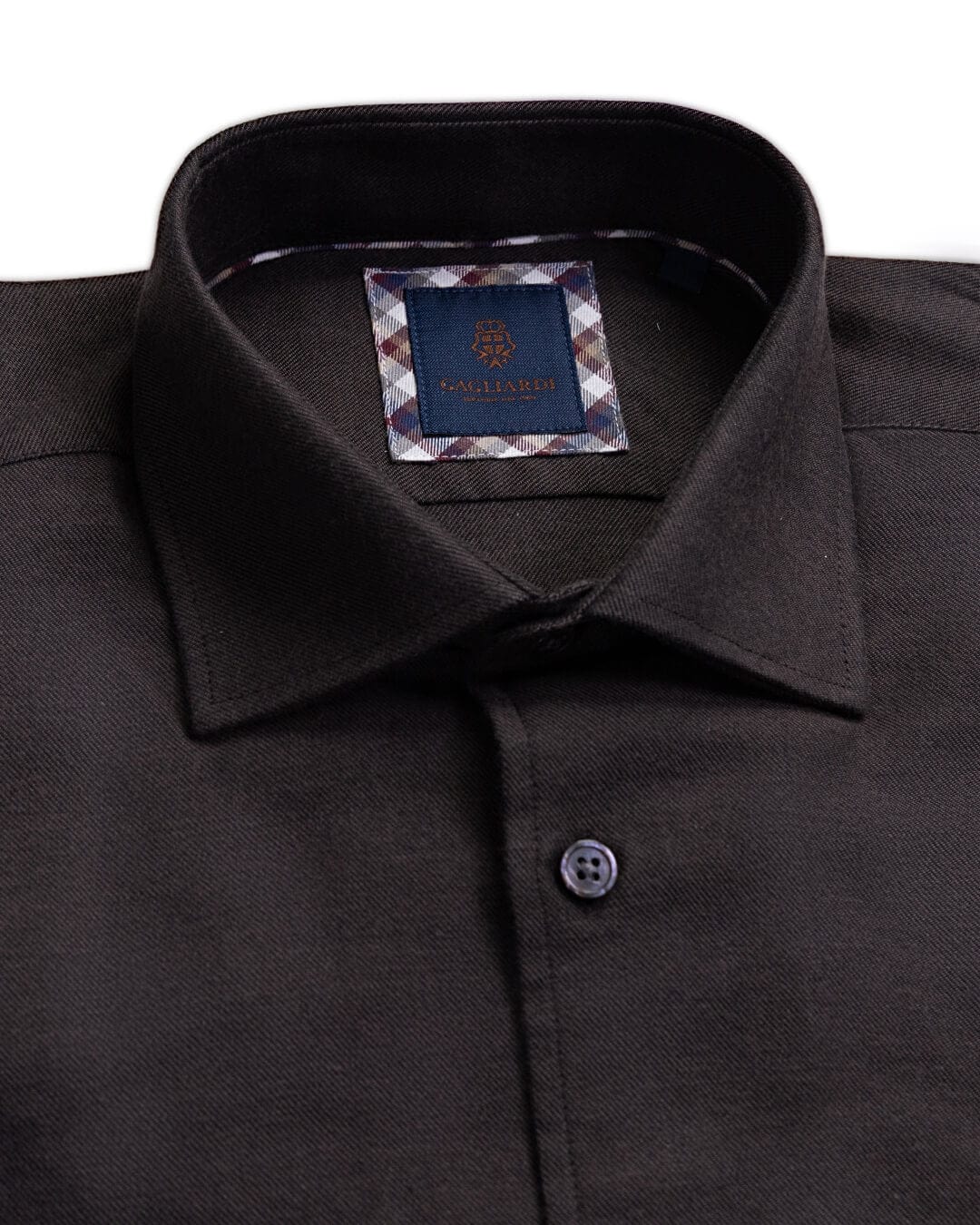 Gagliardi Brown Brushed Cotton Shirt