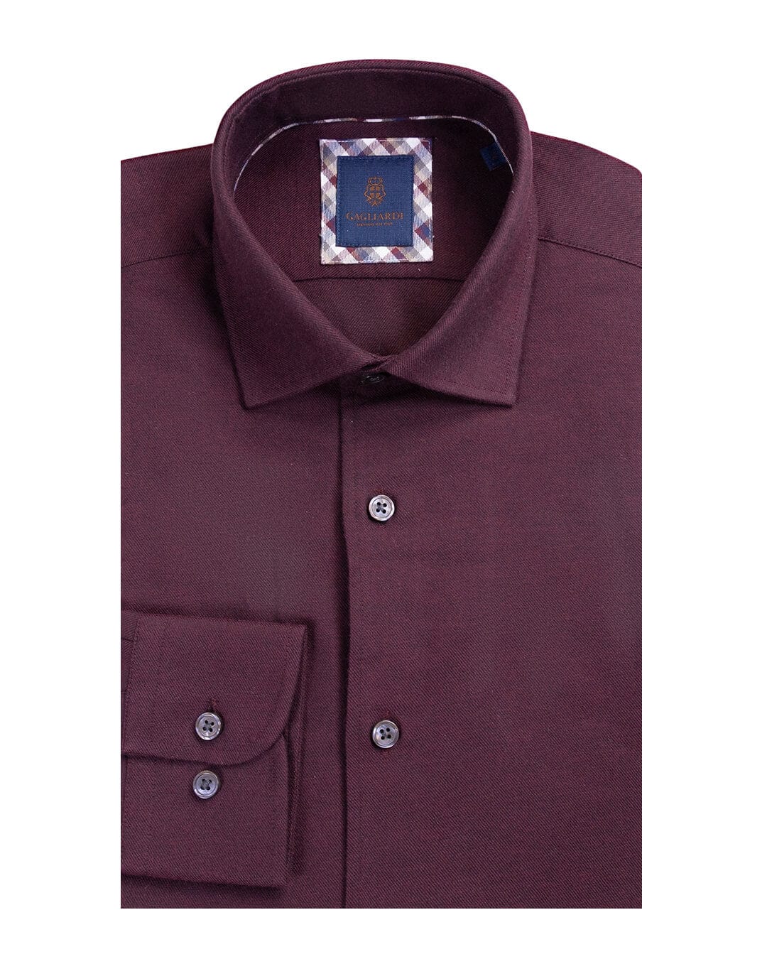 Gagliardi Burgundy Brushed Cotton Shirt