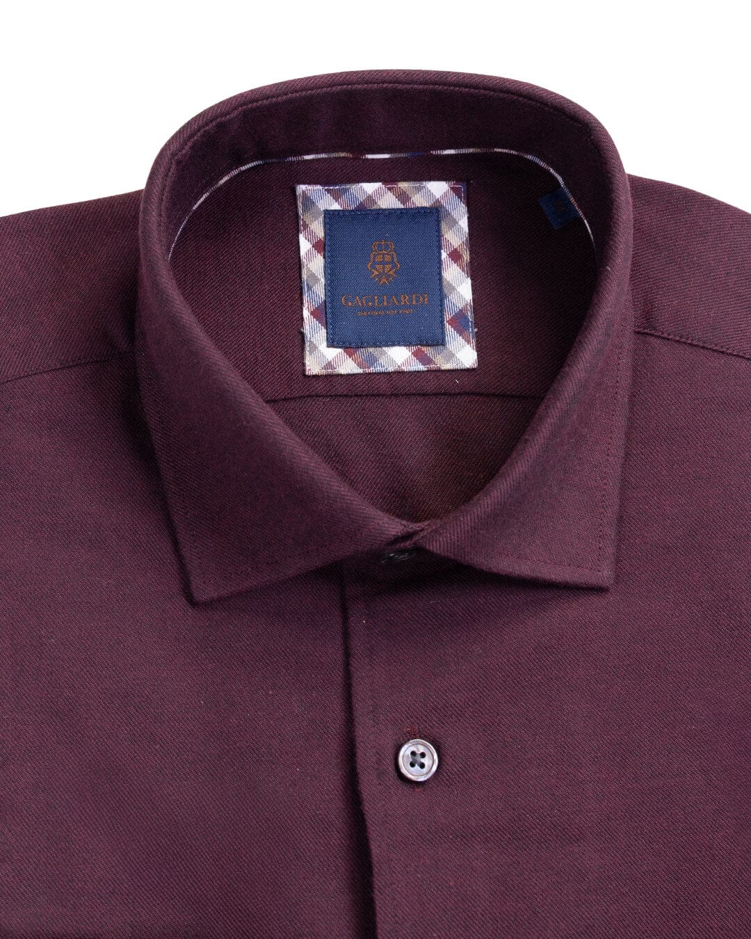 Gagliardi Burgundy Brushed Cotton Shirt