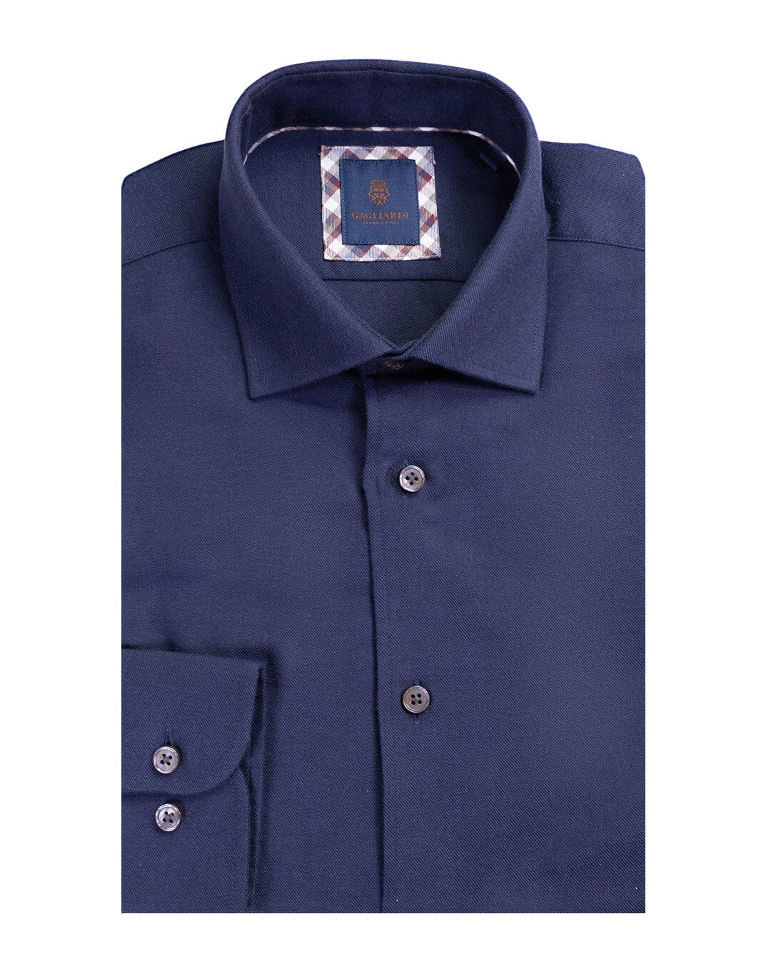 Gagliardi Navy Brushed Cotton Shirt