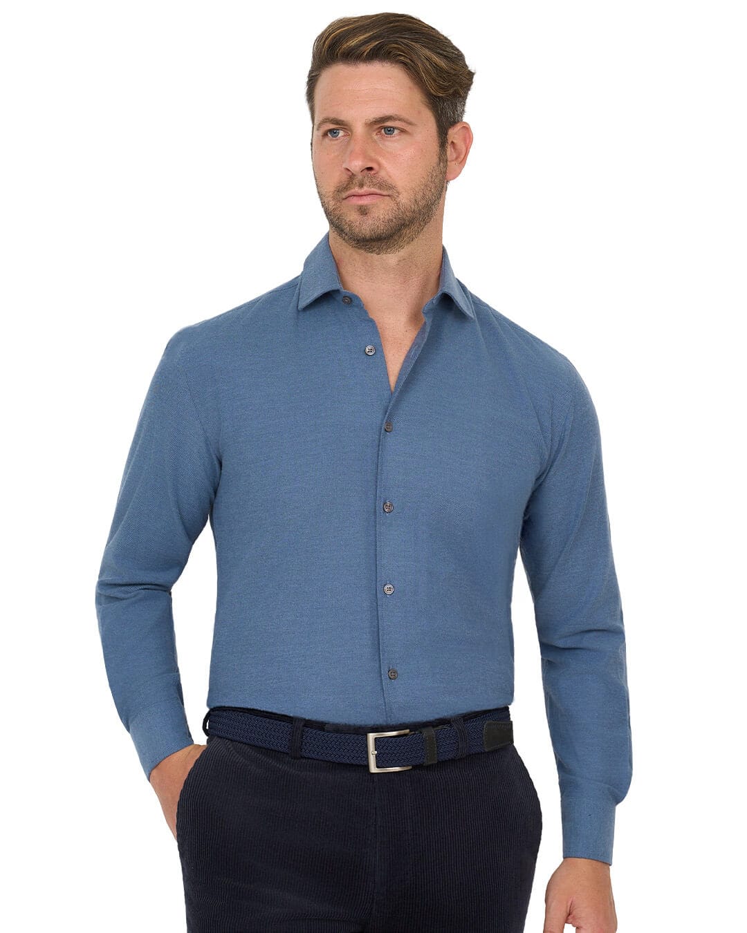 Gagliardi Denim Shirt Brushed Cotton