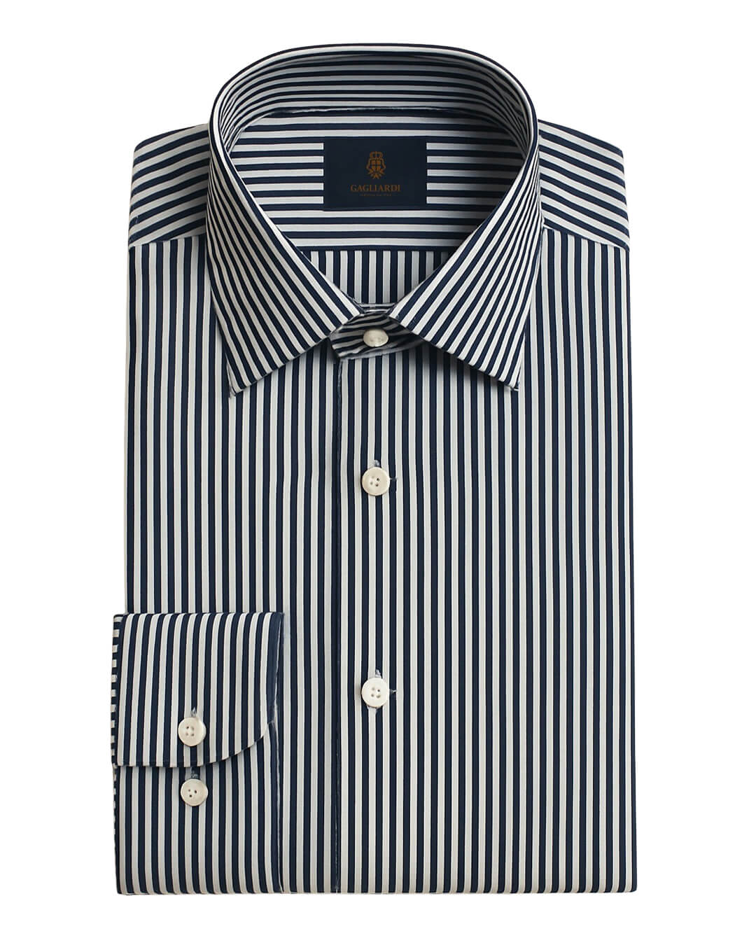 Gagliardi Navy Striped Performance Stretch Shirt