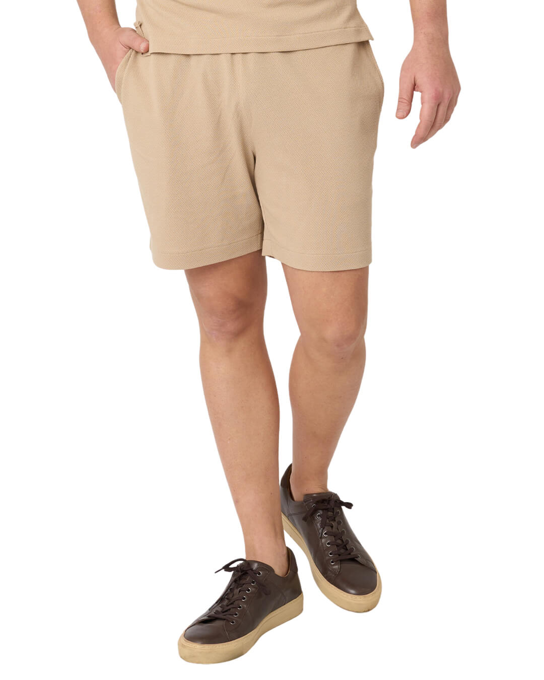 Sand Popcorn Texture Shorts