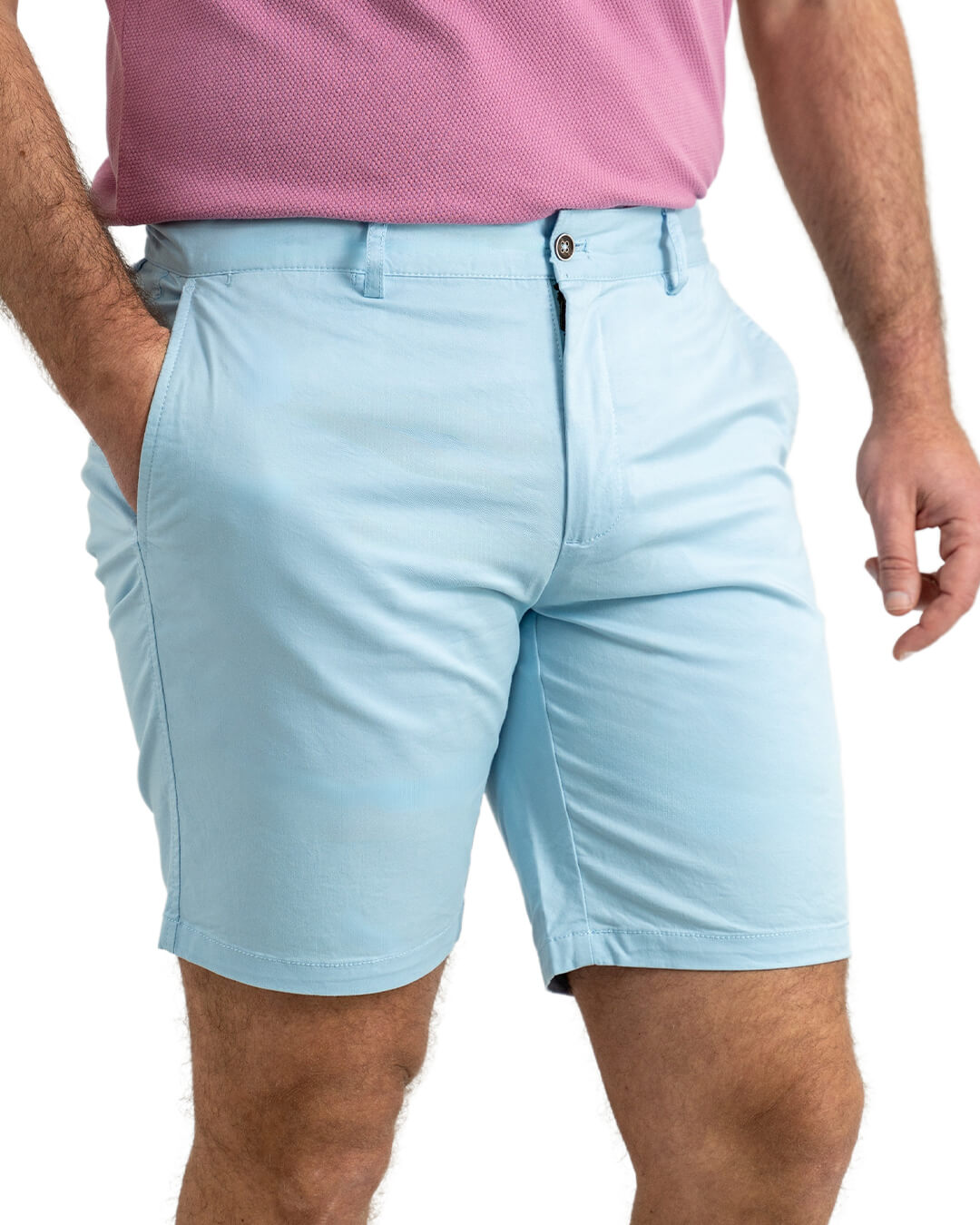 Sky Twill Stretch Cotton Shorts