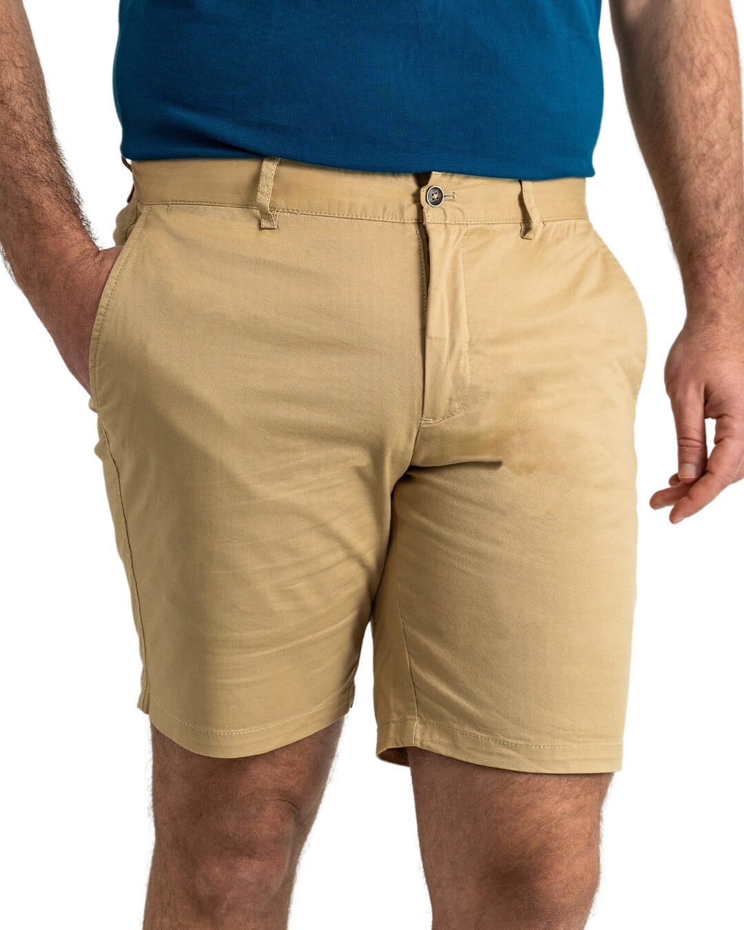 Sand Twill Stretch Cotton Shorts