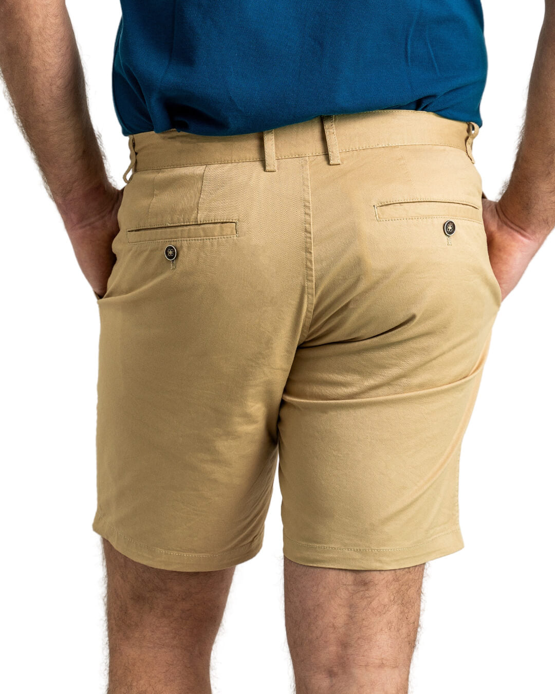 Sand Twill Stretch Cotton Shorts