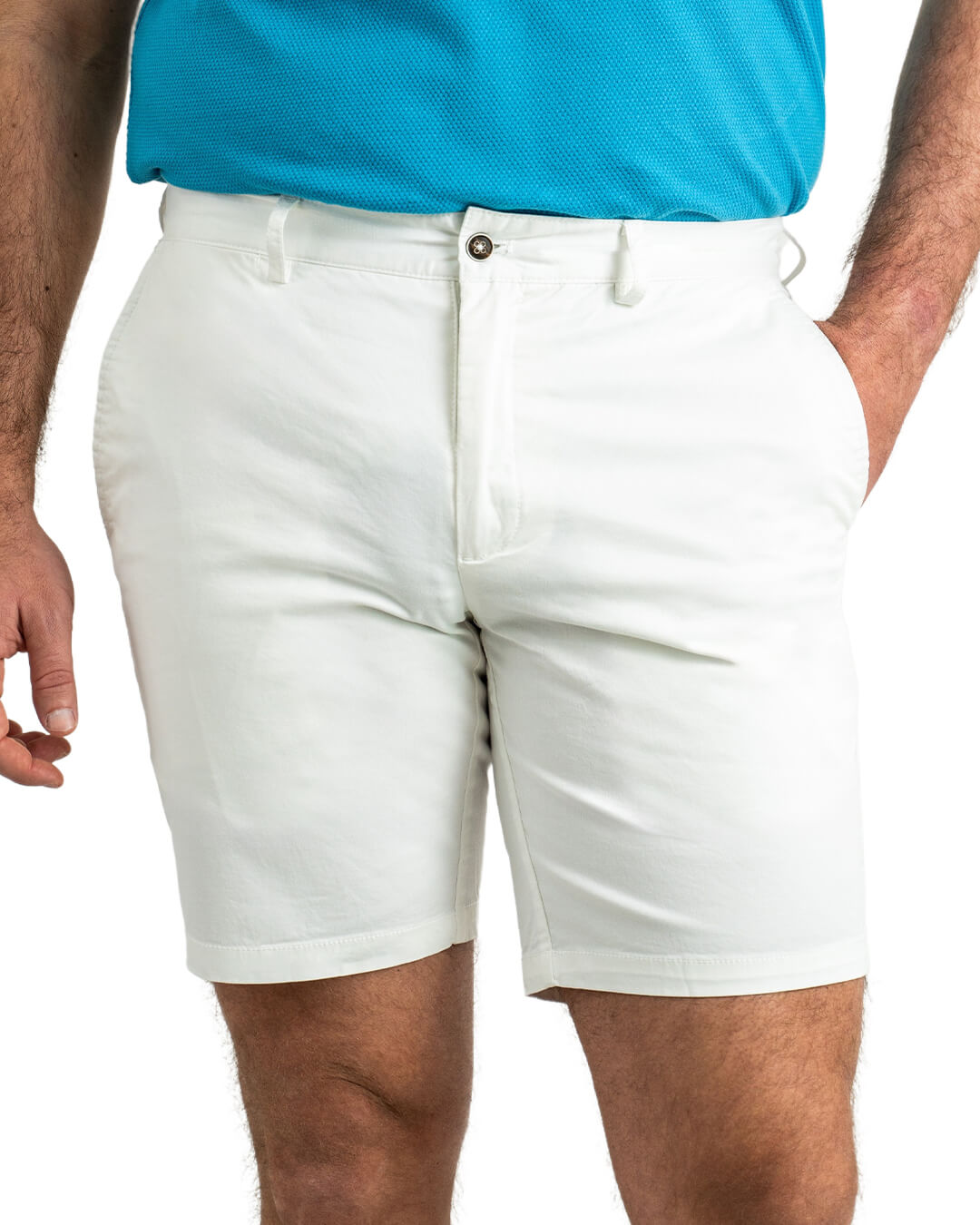 Shorts Stretch Cotton Twill Off White