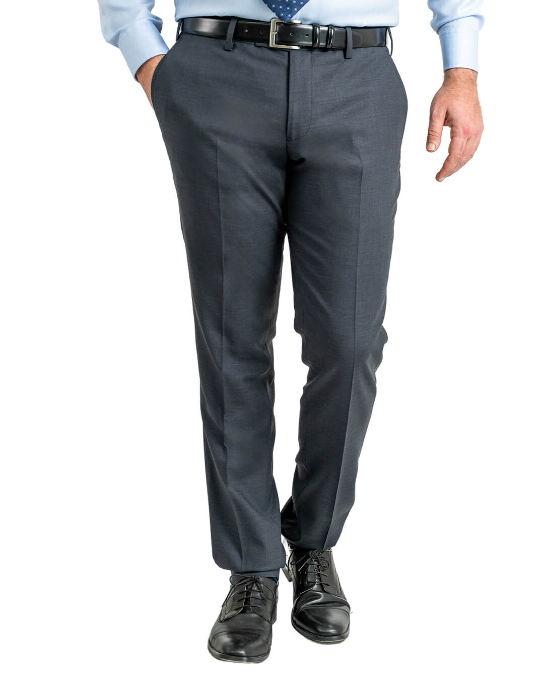 Charcoal Super 110s Natural Stretch Basketweave Suit
