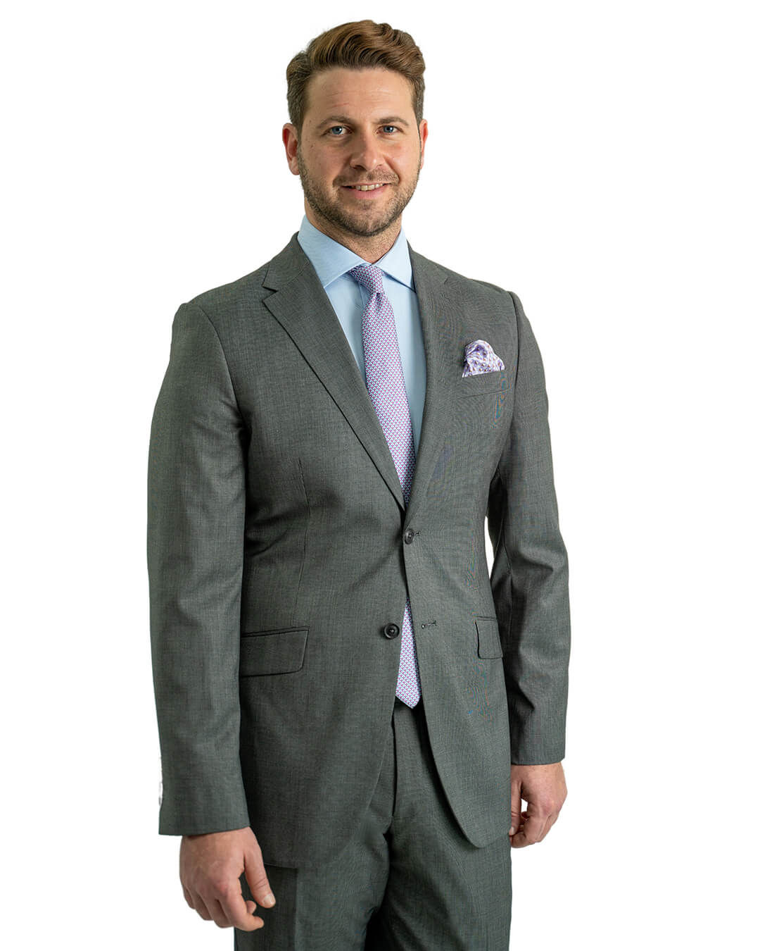 Grey Machine Washable End On End Suit