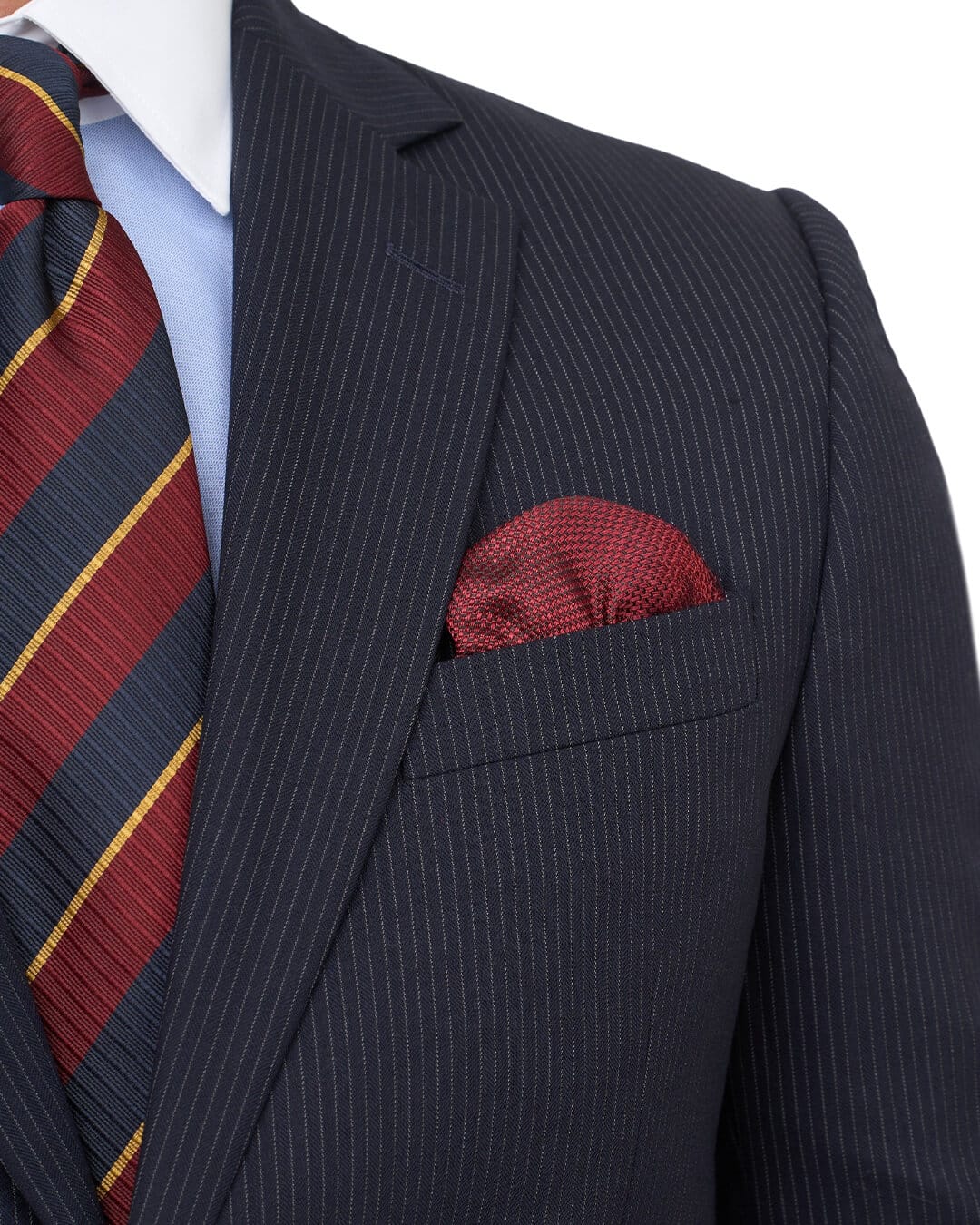 Gagliardi Navy Suit Fine Stripe