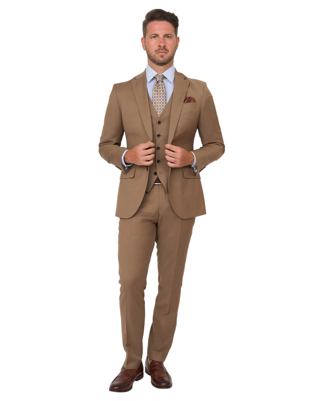 Gagliardi Camel Gabardine Super 110s Suit