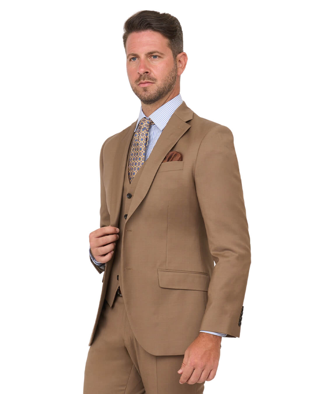 Gagliardi Camel Gabardine Super 110s Suit