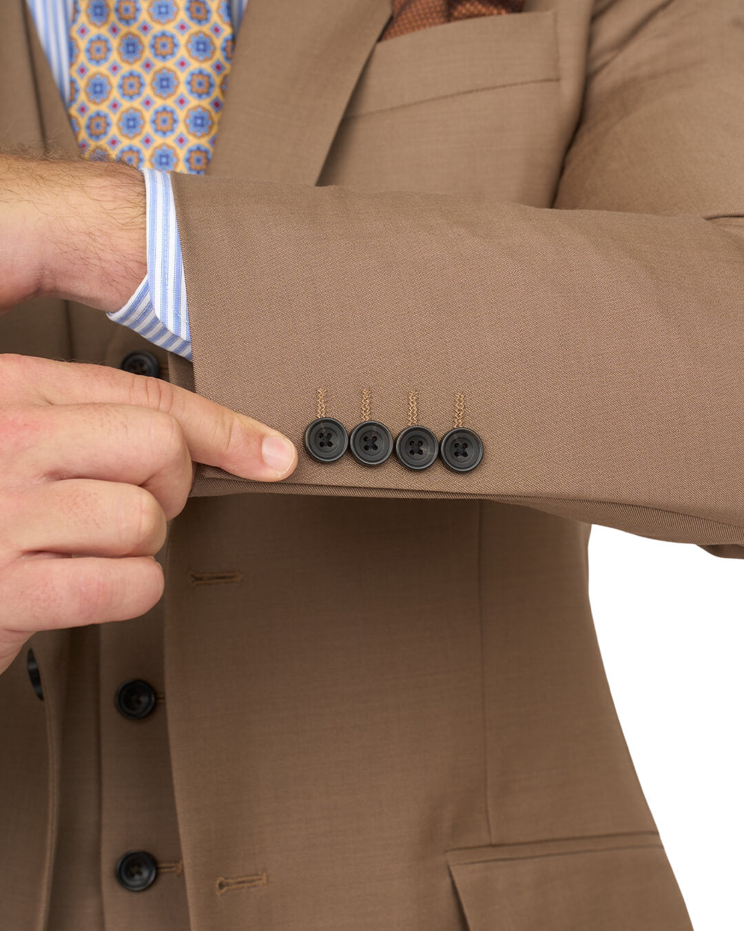 Gagliardi Camel Gabardine Super 110s Suit