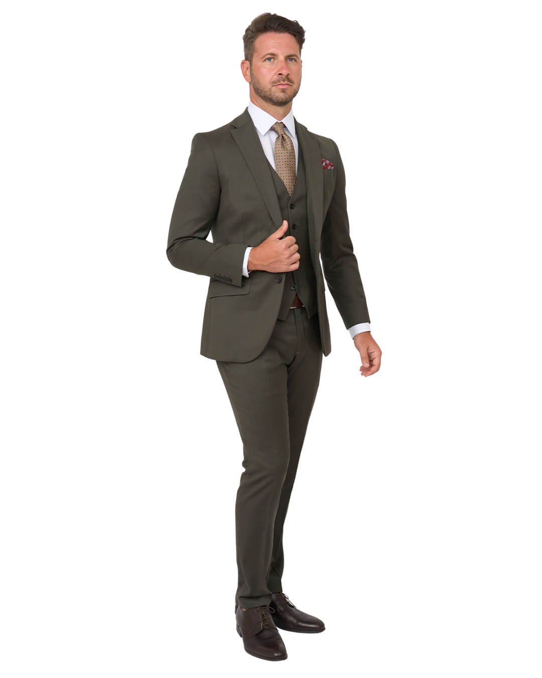Gagliardi Olive Gabardine Super 110s Suit