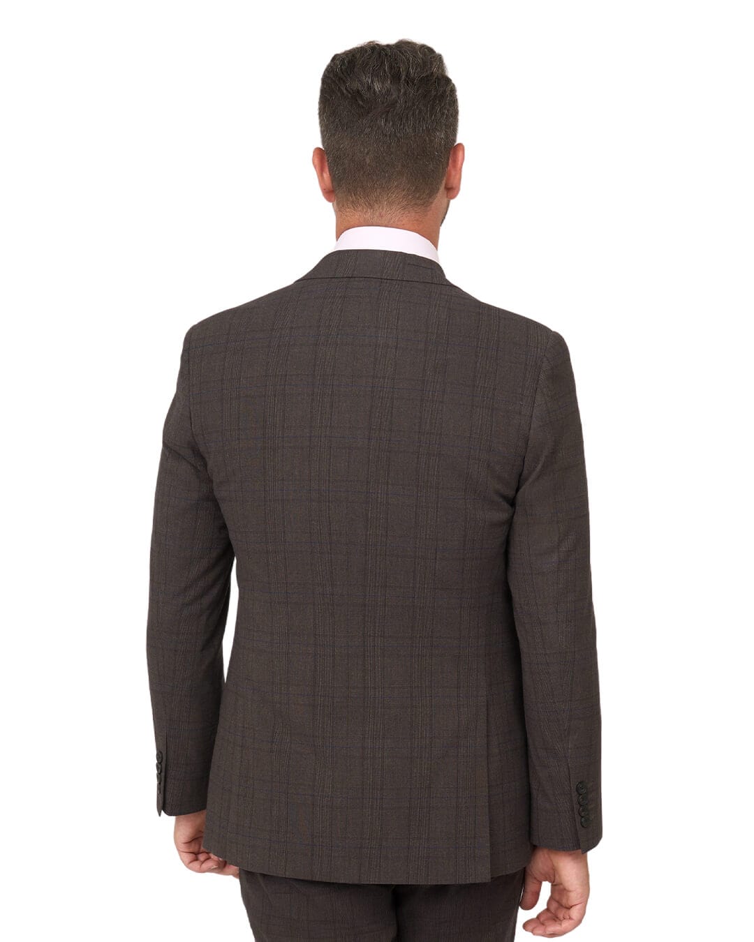 Gagliardi Brown Check Machine Washable Suit