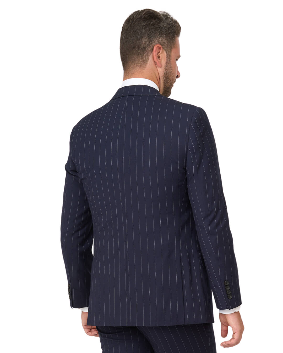 Gagliardi Navy Striped Machine Washable Suit