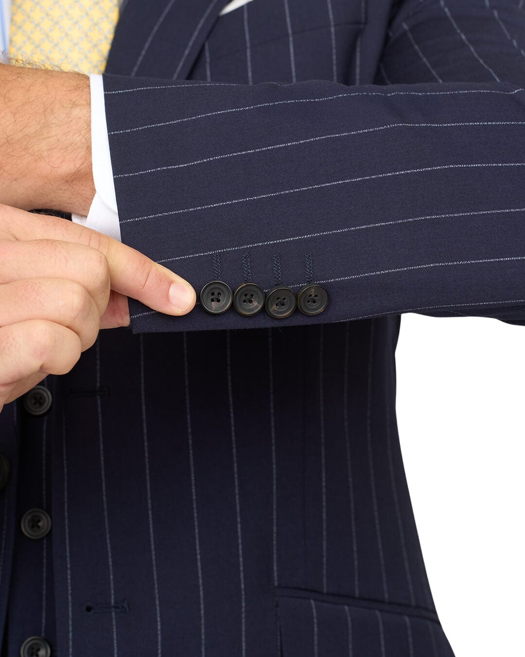 Gagliardi Navy Striped Machine Washable Suit