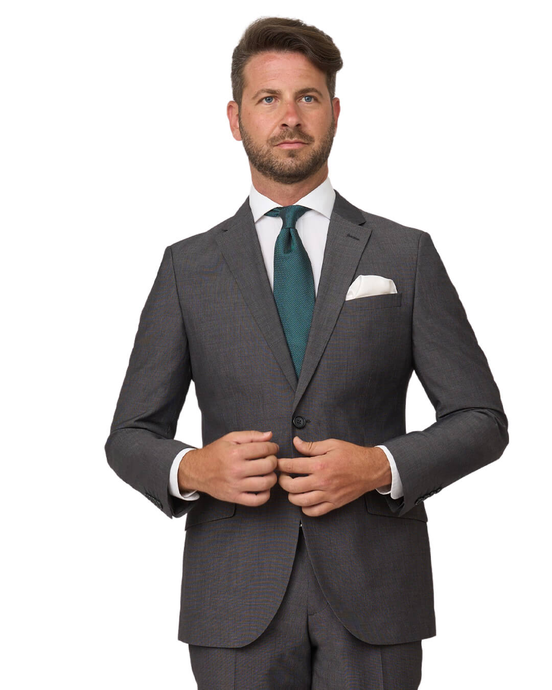 Grey End On End Machine Washable Suit