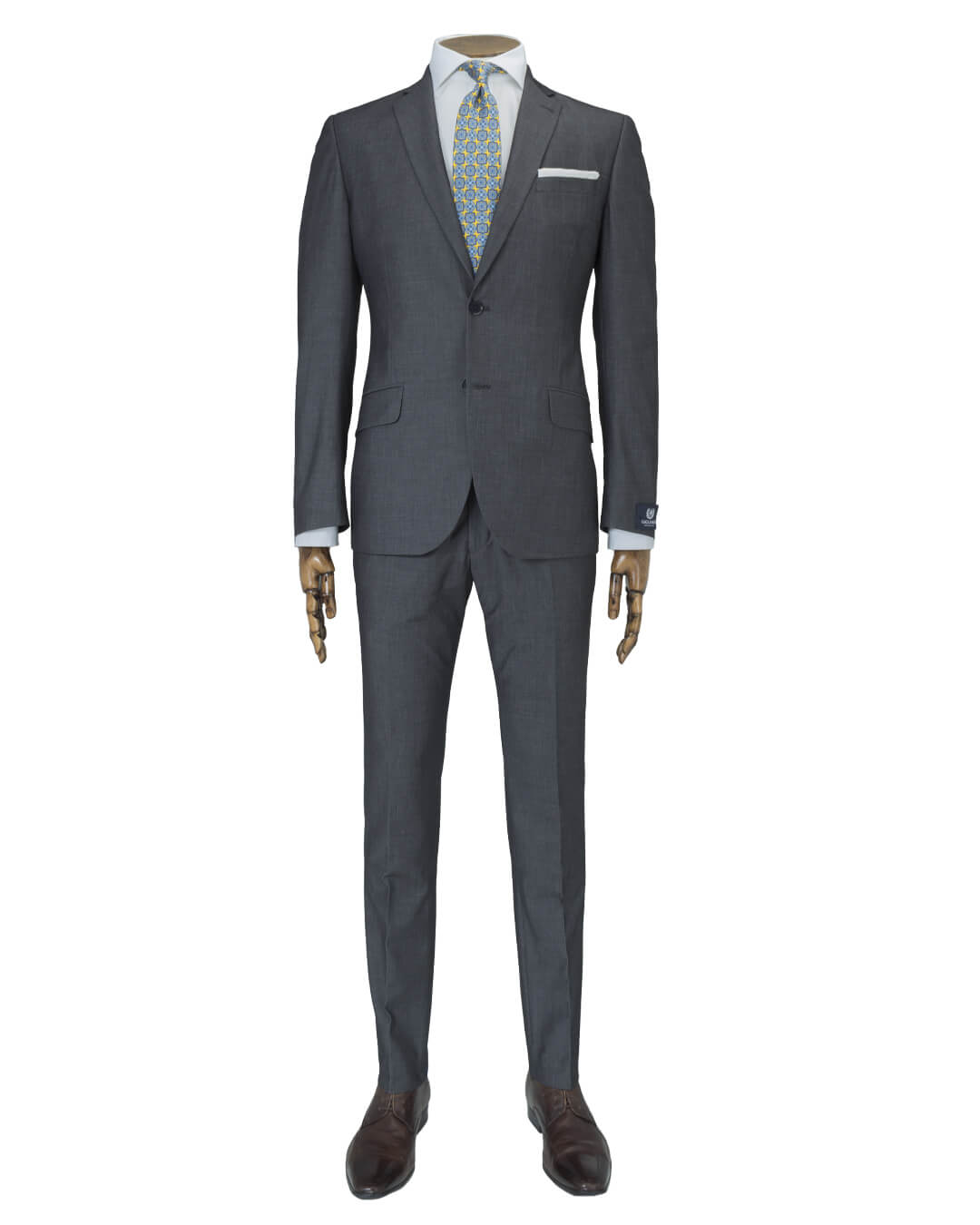 Grey End On End Machine Washable Suit