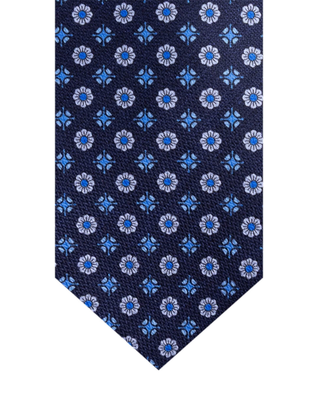 Gagliardi Navy Geometric Print Italian Silk Tie