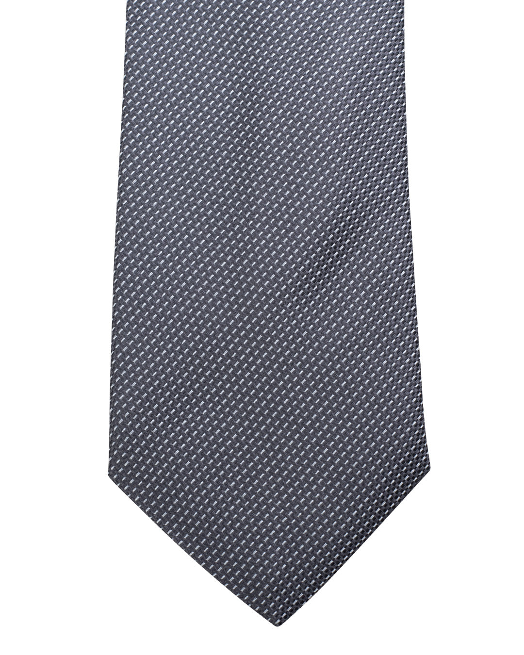 Grey Pindot Weave Italian Silk Tie
