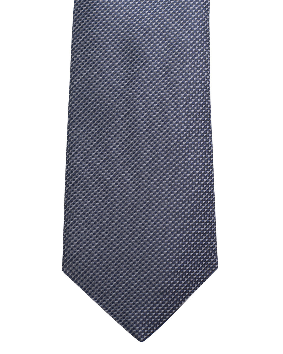 Grey Oxford Weave Italian Silk Tie