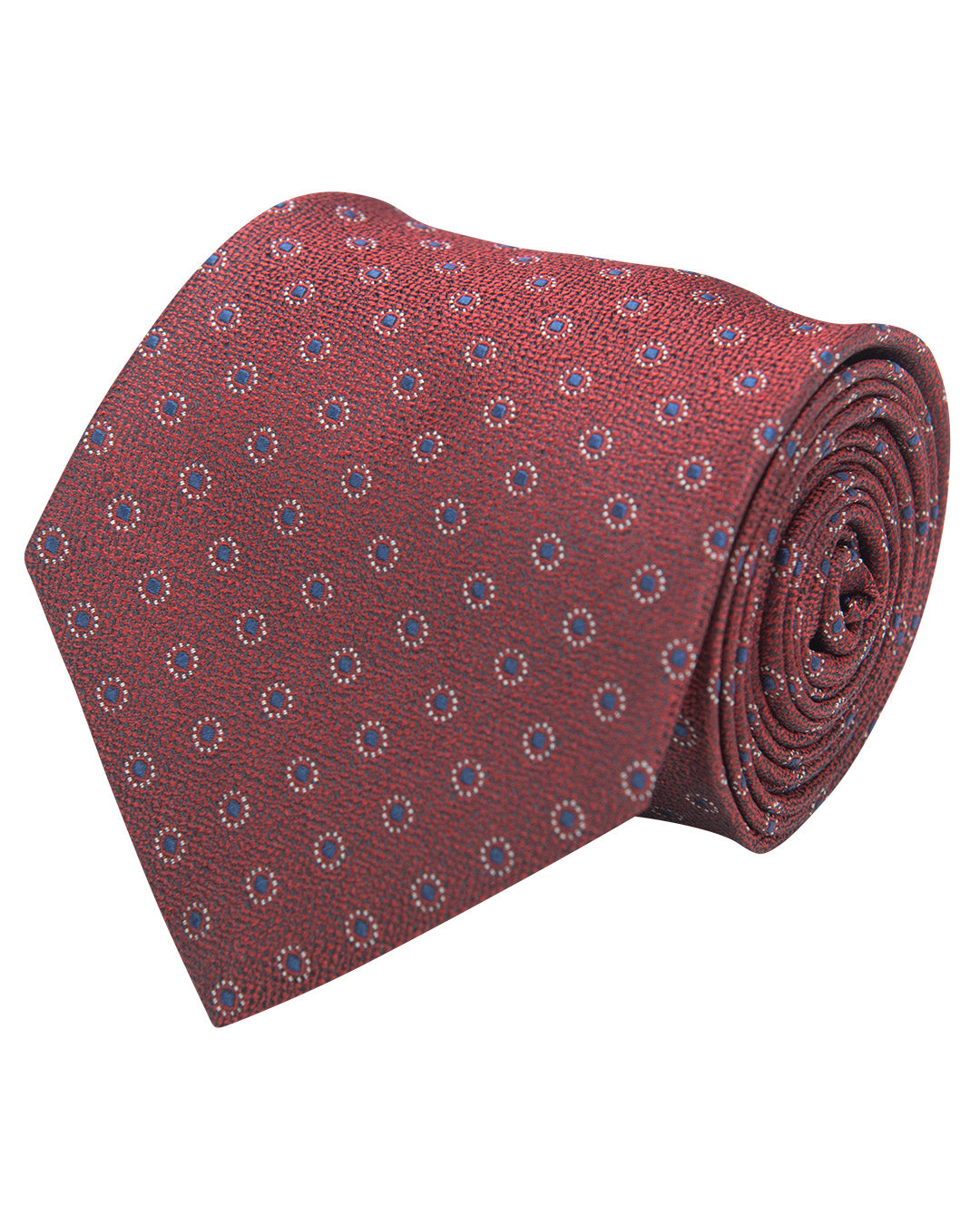 Red Circle Italian Silk Tie