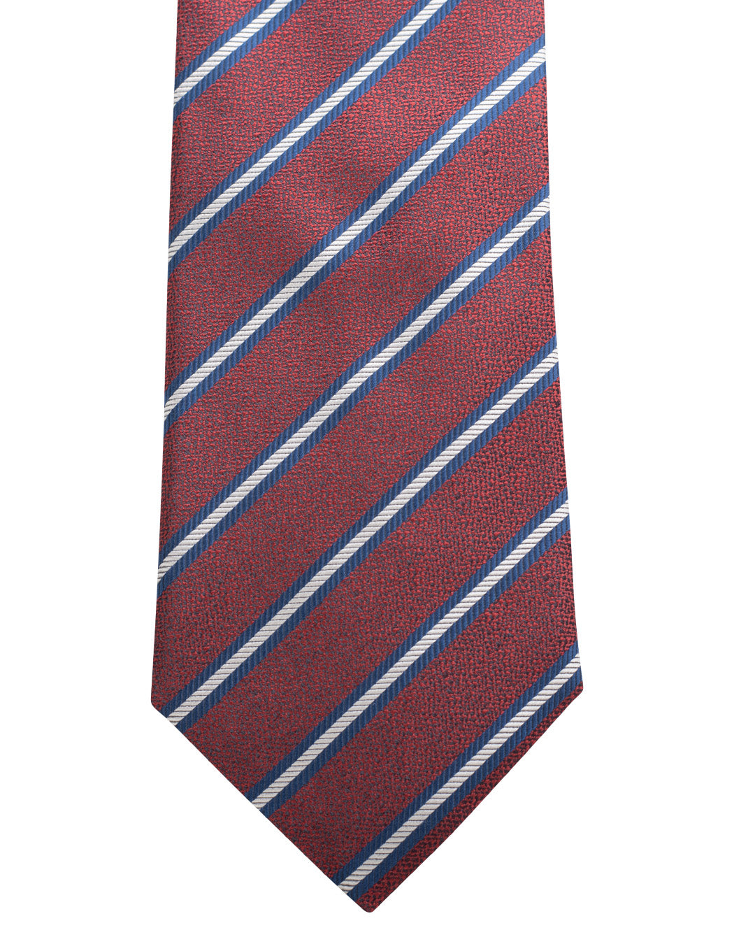 Red Stripe Italian Silk Tie