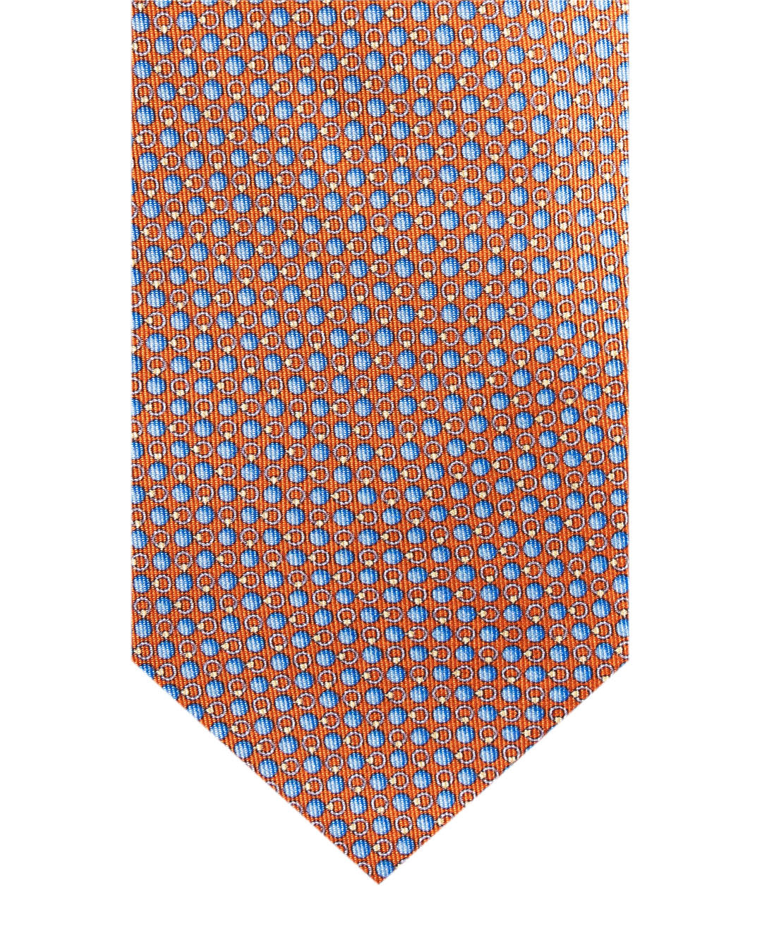 Orange Baubles Italian Silk Printed Tie