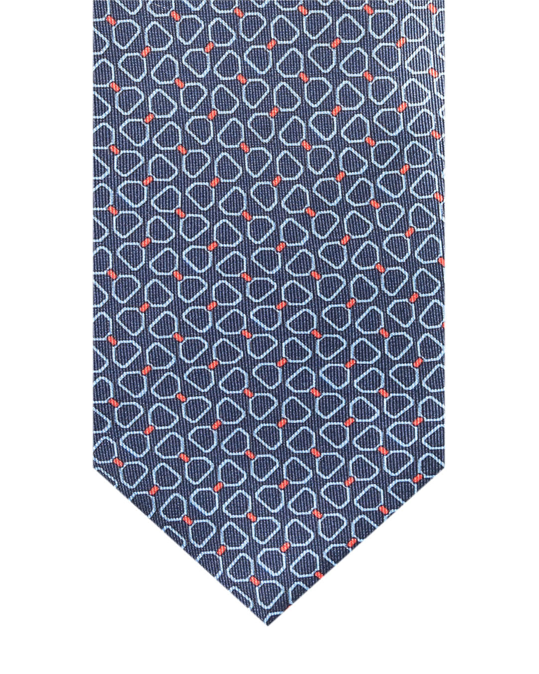 Blue Bows Italian Silk Printed Tie