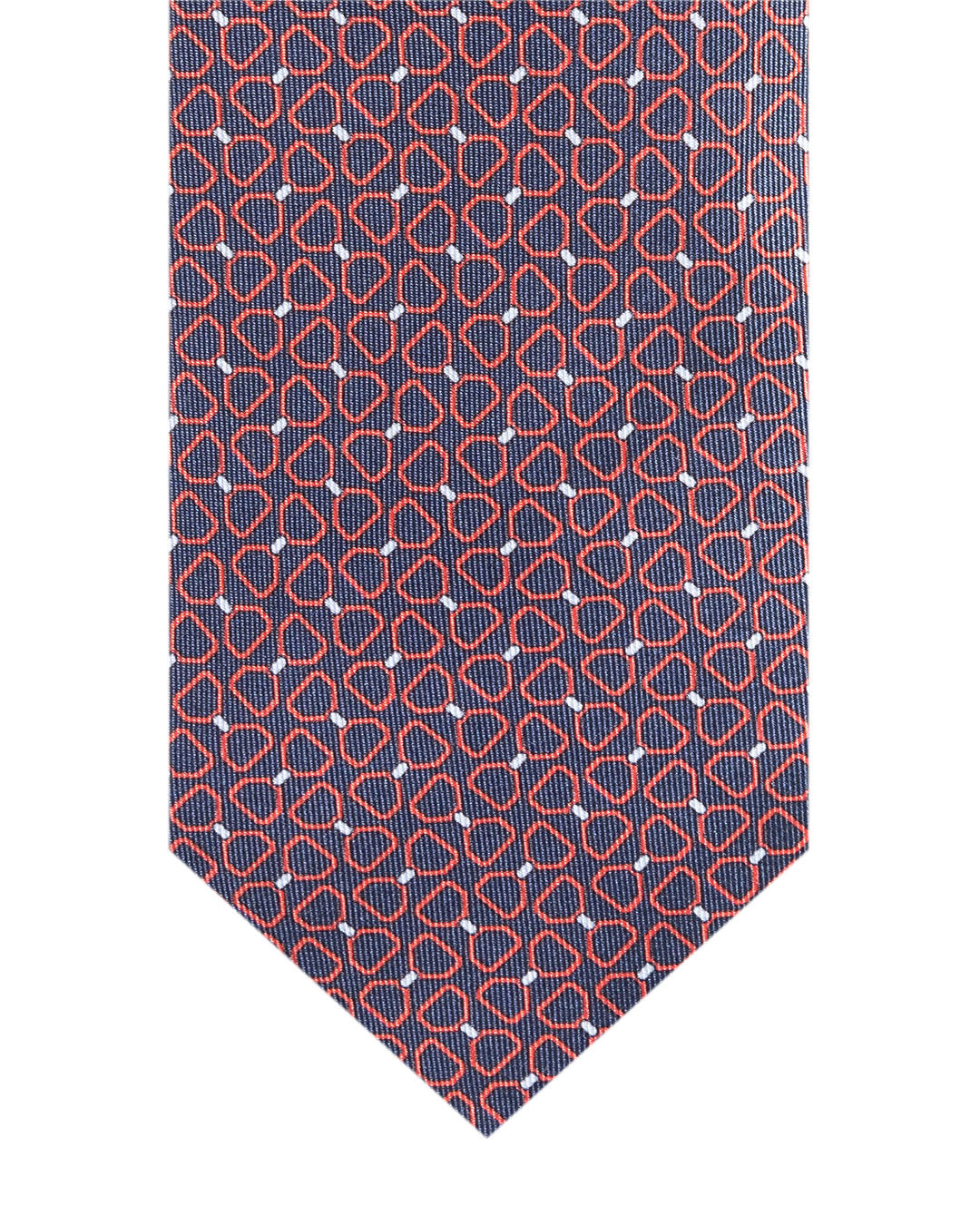 Navy Bows Italian Silk Printed Tie